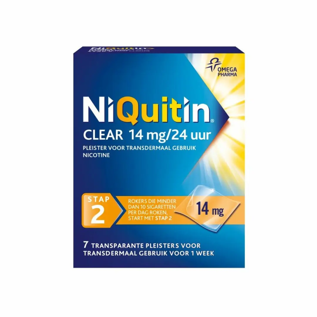 NiQuitin Clear Nicotinepleisters Stap 2 14mg