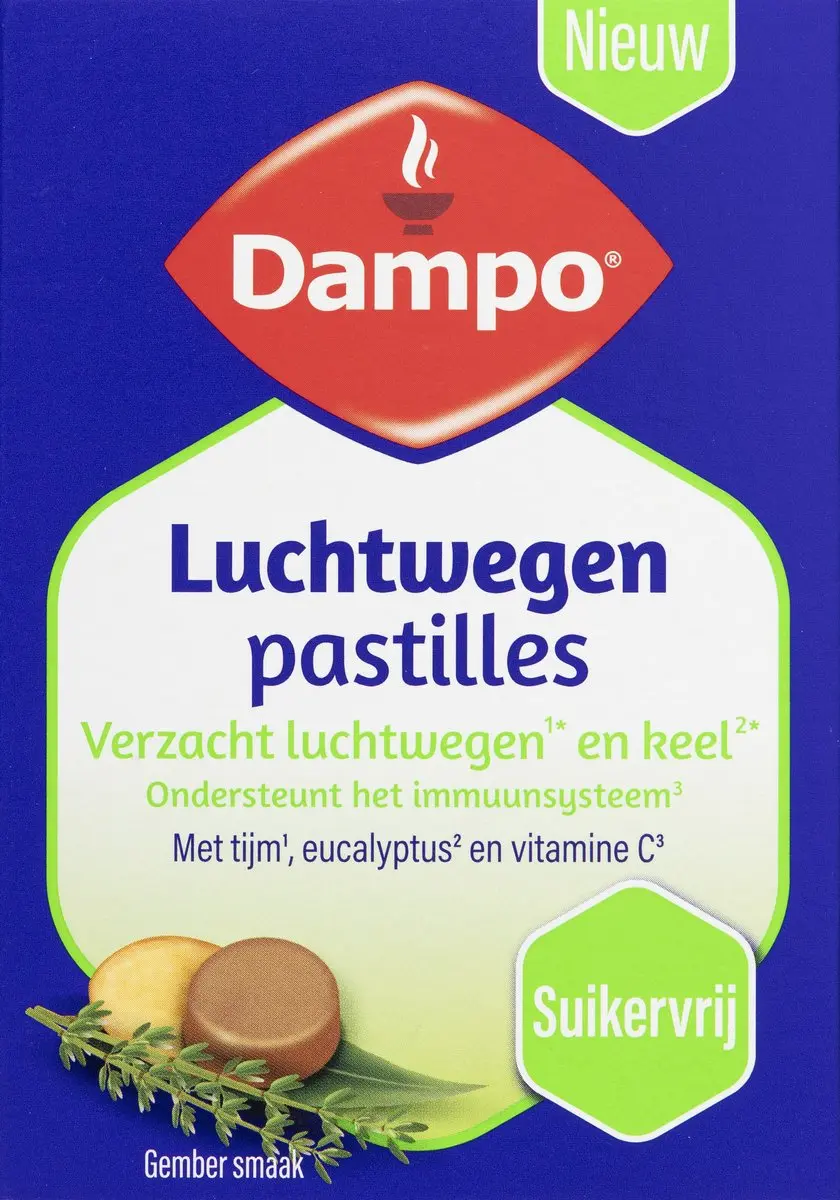 Dampo Luchtwegen Pastilles Suikervrij