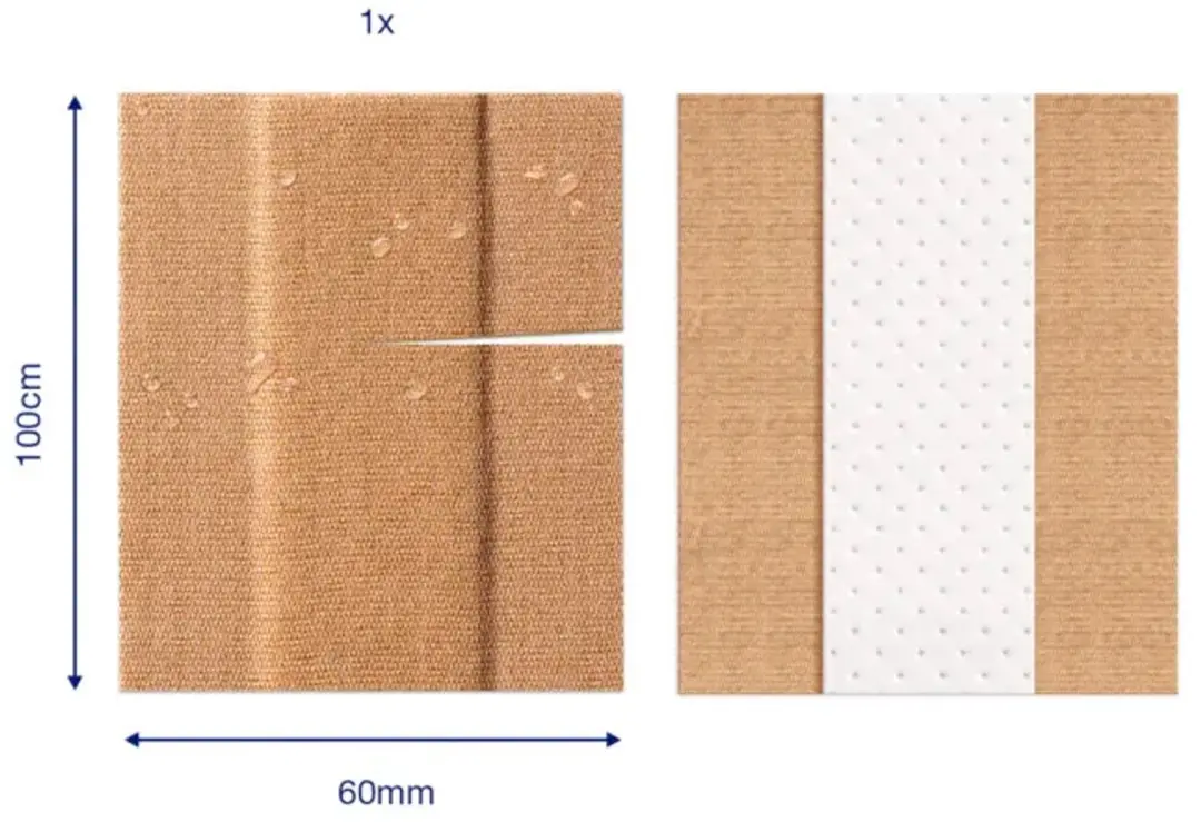 Hansaplast Elastic Pleisters 10x10cm - Waterafstotend - Beige