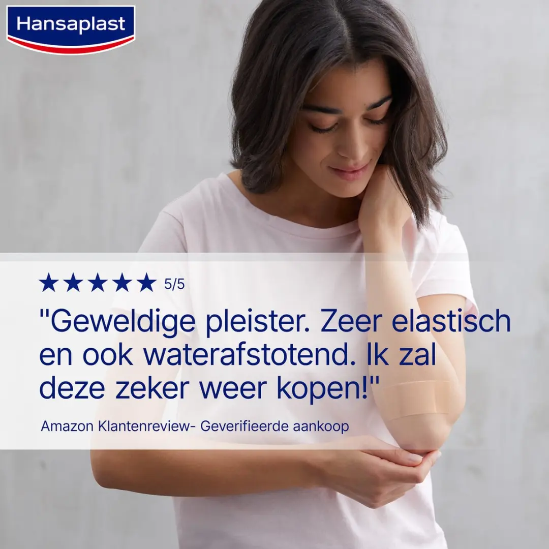 Hansaplast Elastic Pleisters 10x10cm - Waterafstotend - Beige