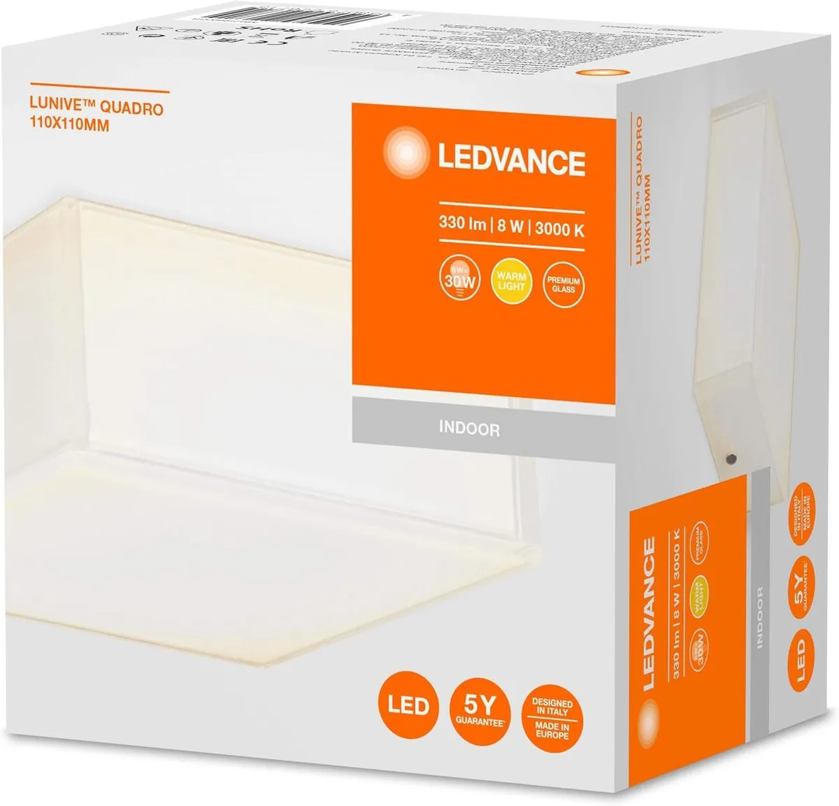 LEDVANCE Lunive Quadro Wand- en Plafondlamp Warm Wit