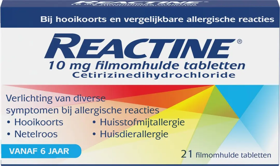 Reactine Allergietabletten Cetirizine 10mg - 21 Stuks