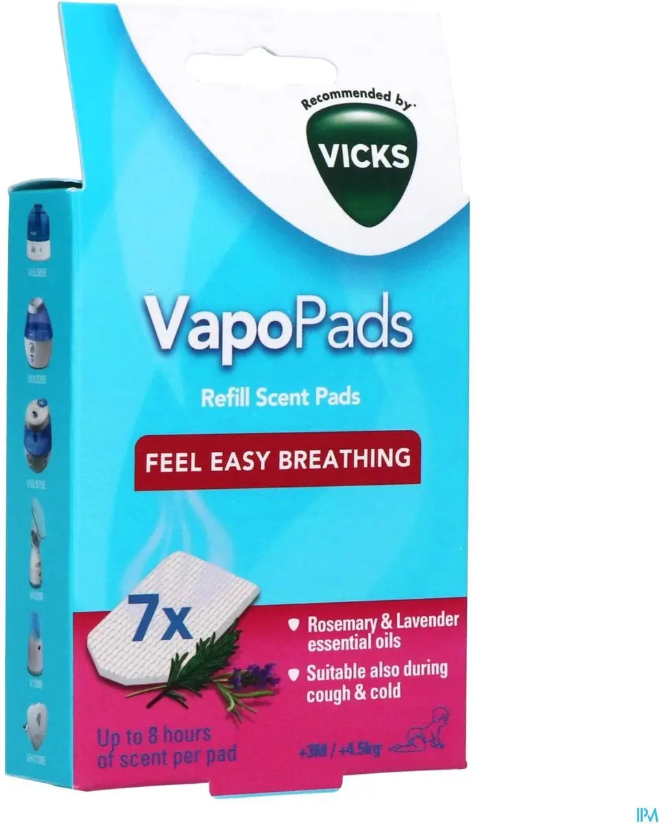 Vicks Vapopad Rozemarijn & Lavendel - 7 Stuks