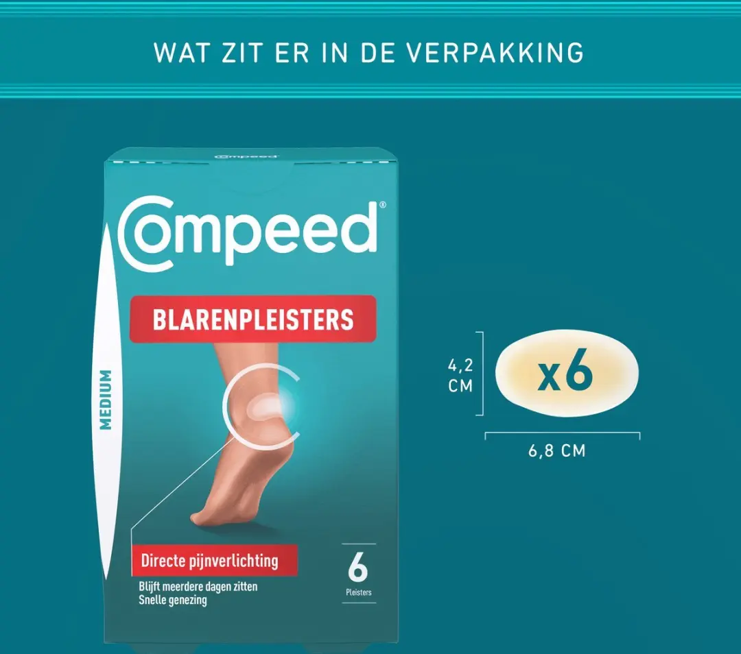 Compeed Blarenpleisters Medium - 6 Stuks - Transparant