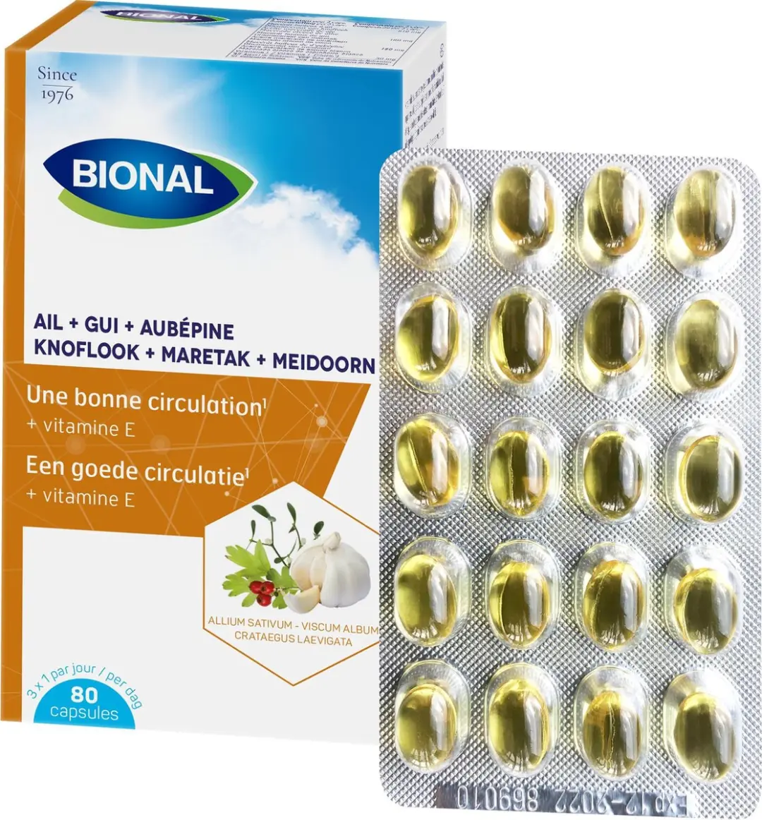 Bional Knoflook Maretak Meidoorn Voedingssupplement 80 Capsules