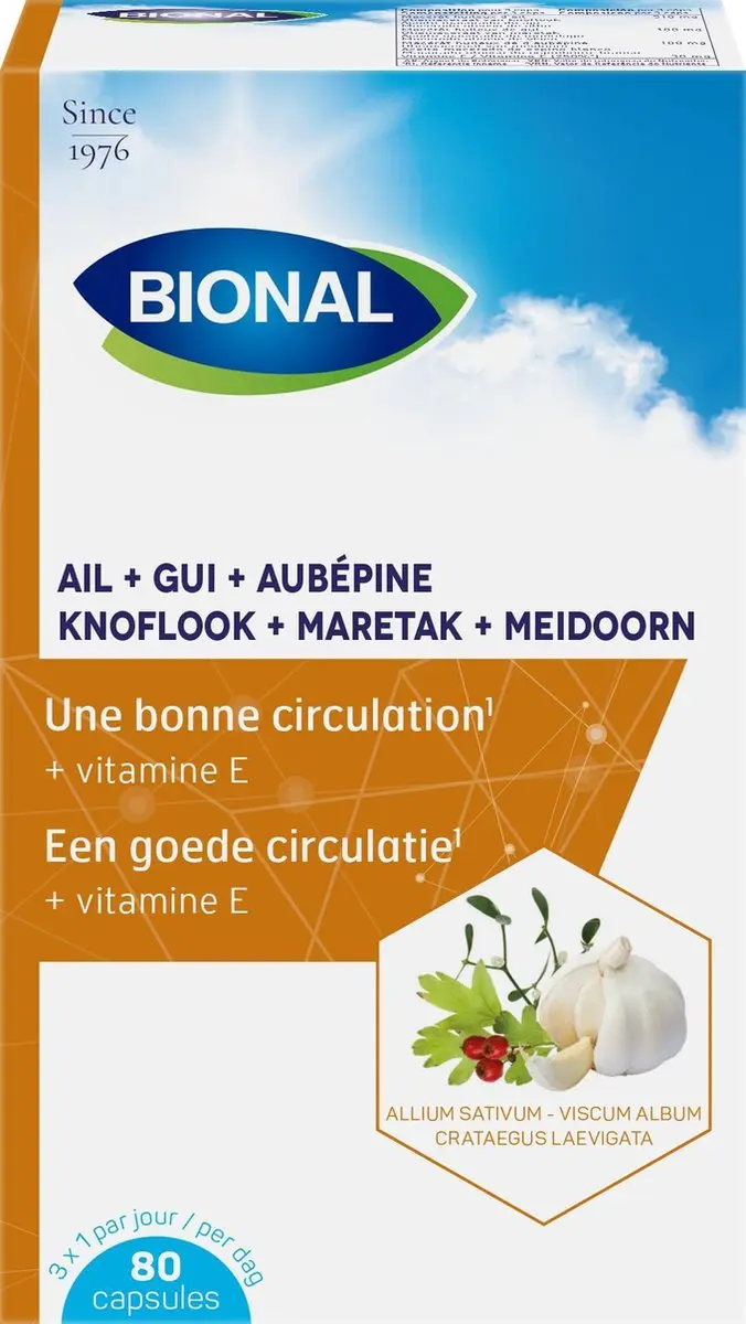 Bional Knoflook Maretak Meidoorn Voedingssupplement 80 Capsules