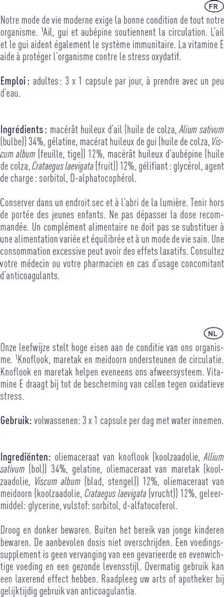 Bional Knoflook Maretak Meidoorn Voedingssupplement 80 Capsules