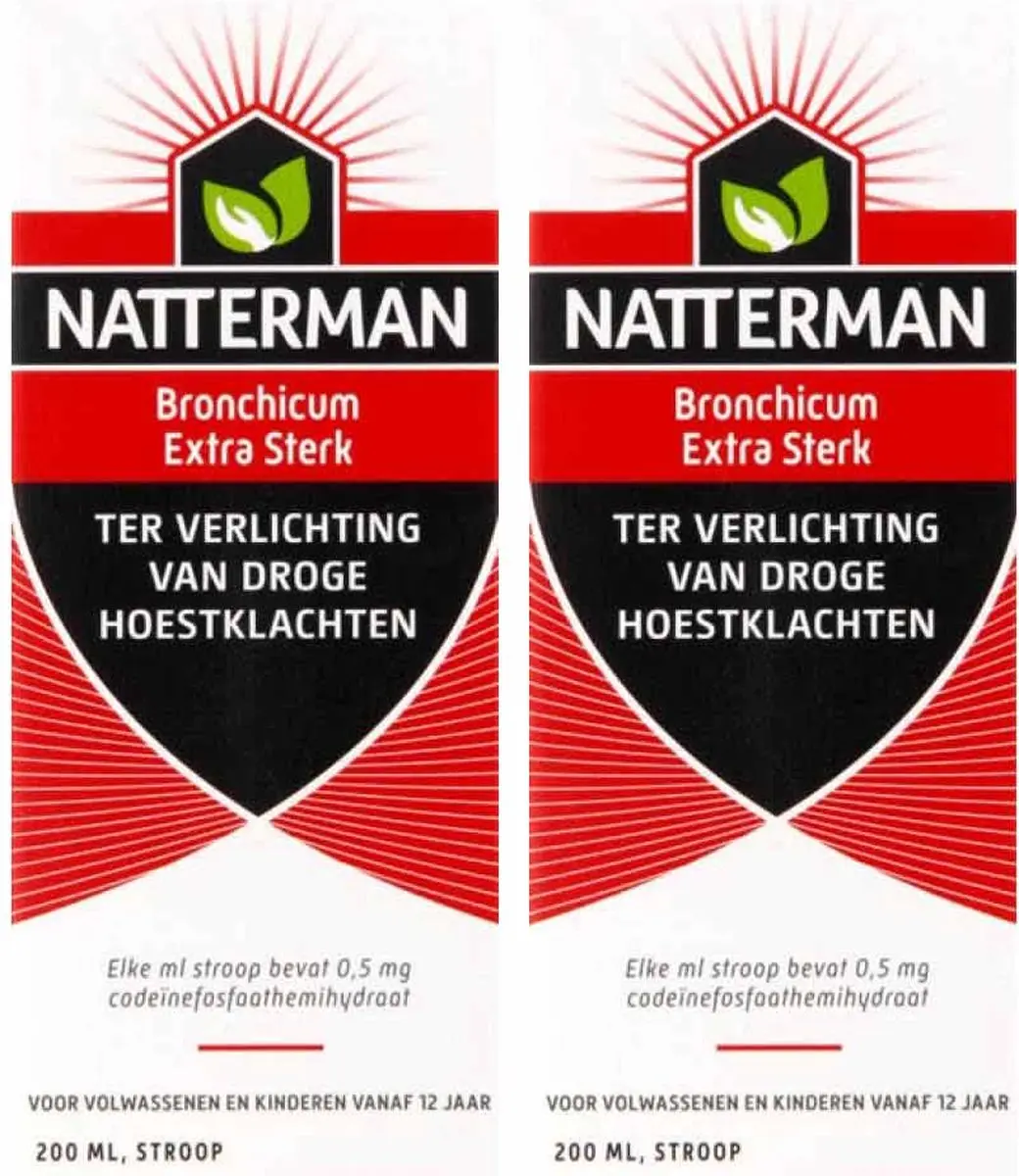 Natterman Bronchicum Extra Sterk Hoestdrank 400ml - 2x200ml