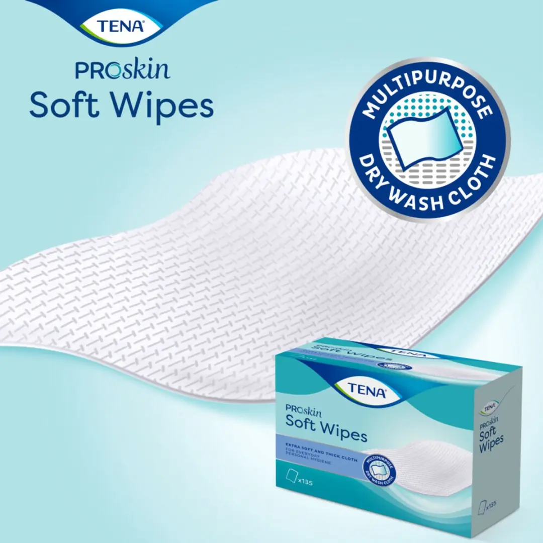 TENA Proskin Soft Wipes 1080 Stuks (8x135) - 30x32cm