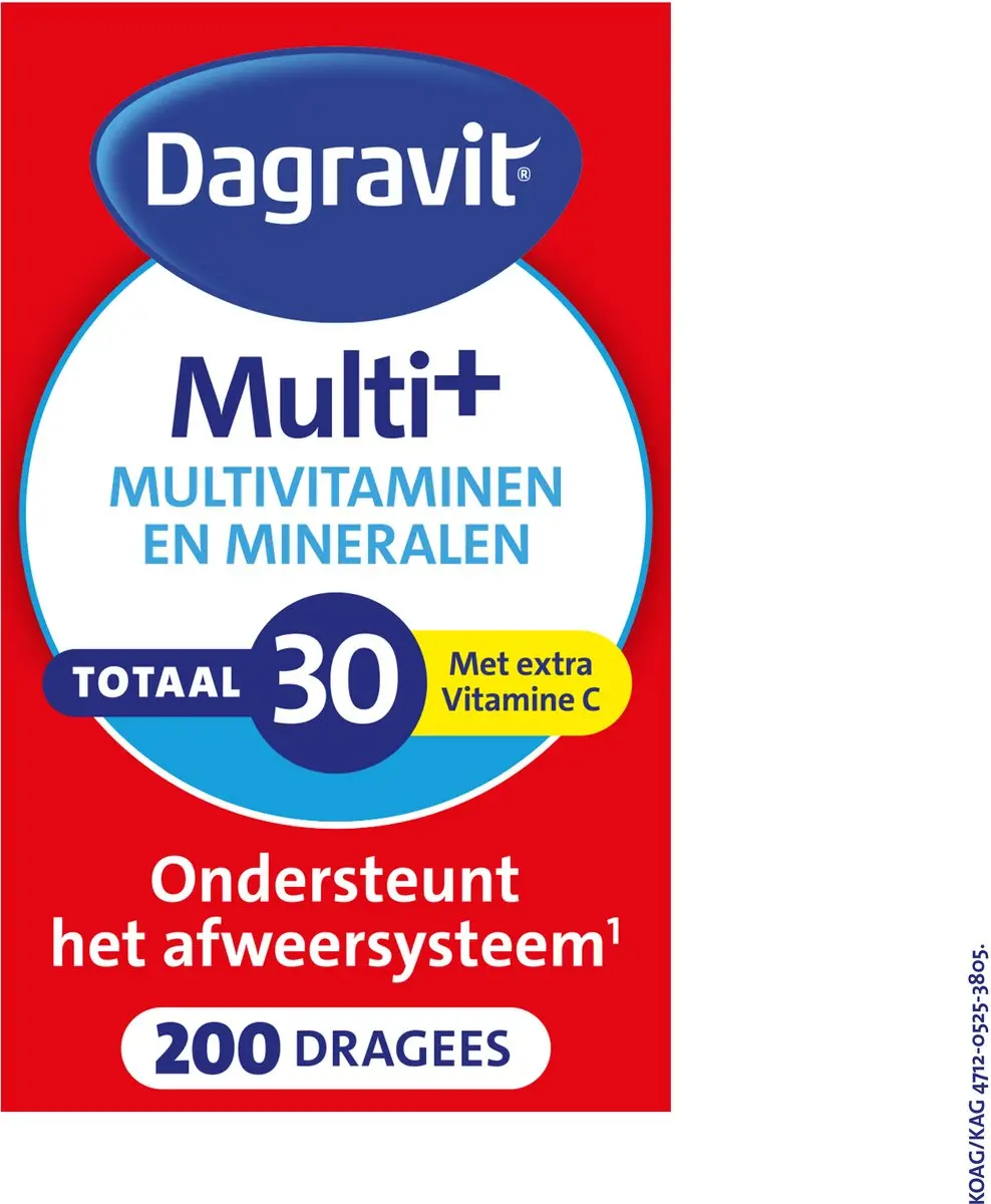 Dagravit Totaal 30 Multivitaminen 200 Dragees