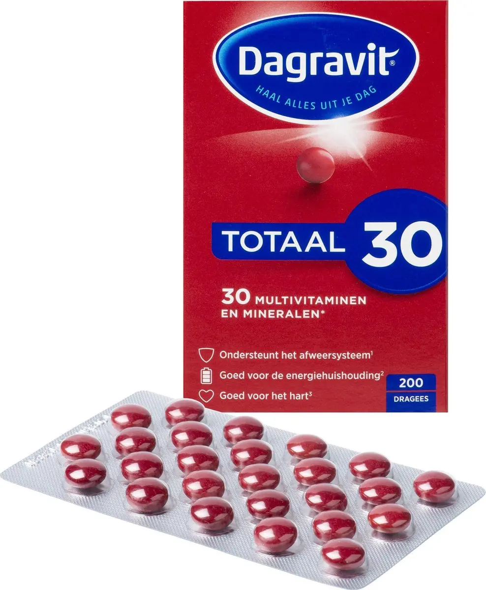 Dagravit Totaal 30 Multivitaminen 200 Dragees