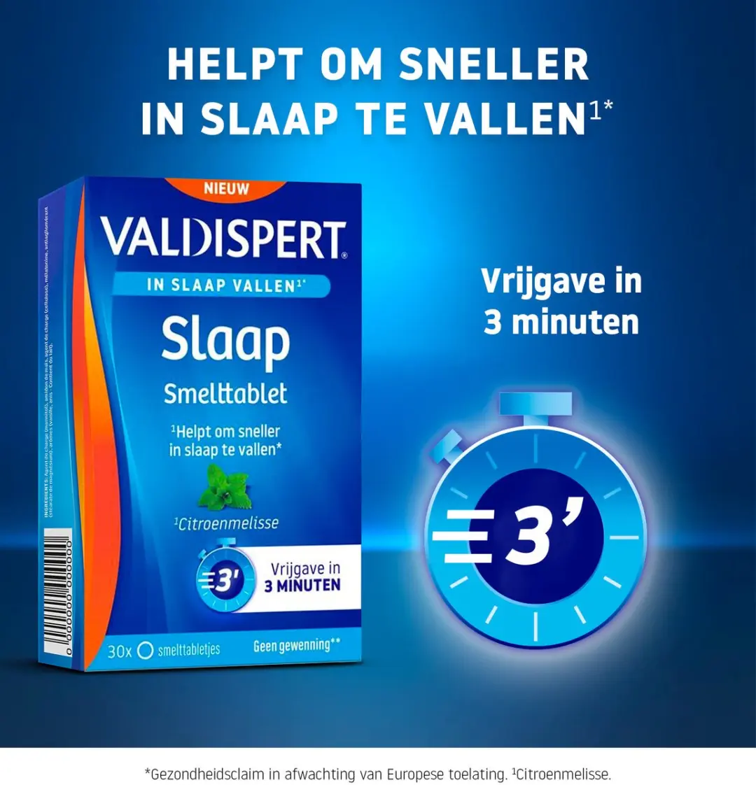 Valdispert Slaap Smelttablet Citroenmelisse - 30 Stuks