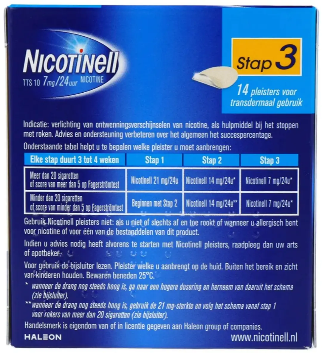 Nicotinell Nicotinepleisters 7mg - 3x14 Stuks - afbeelding 6 van 6