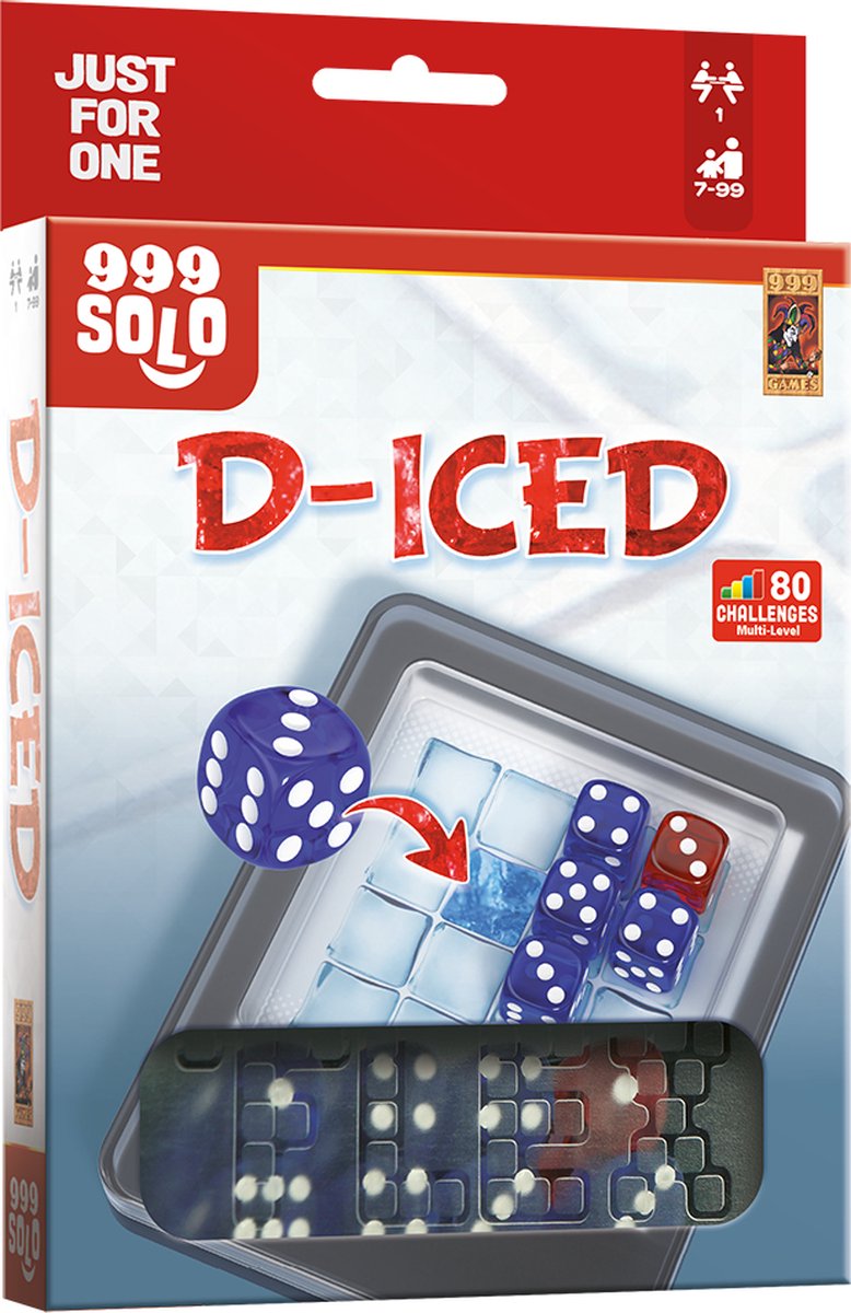 999 Games - D-Iced - Breinbreker - Coole, uitdagende puzzel - Stimuleert het logisch denkvermogen - Educatief spel - Denkpuzzel - Solo spel - Klein cadeautje