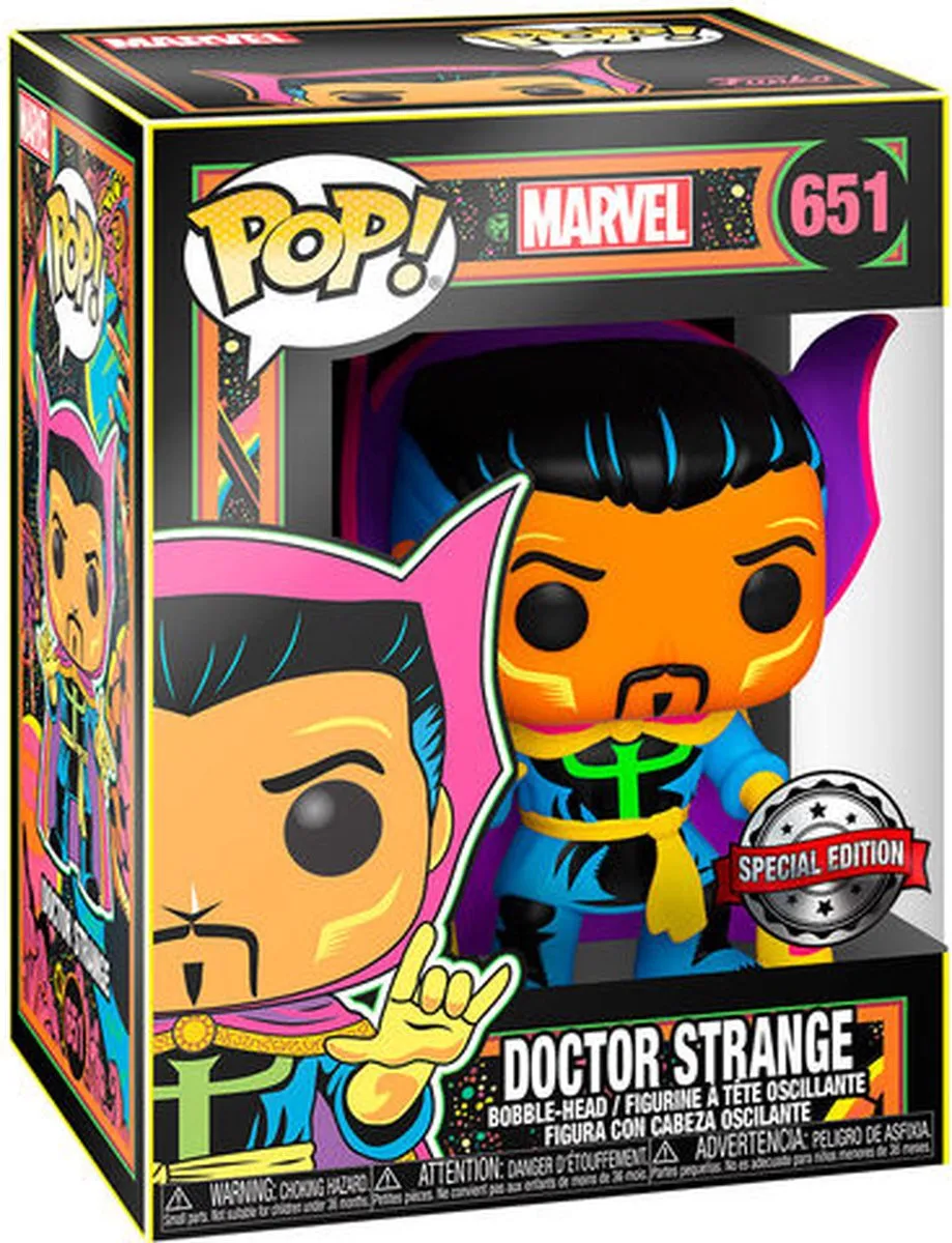 Funko Marvel Doctor Strange Black Light Pop! Figuur - 9cm