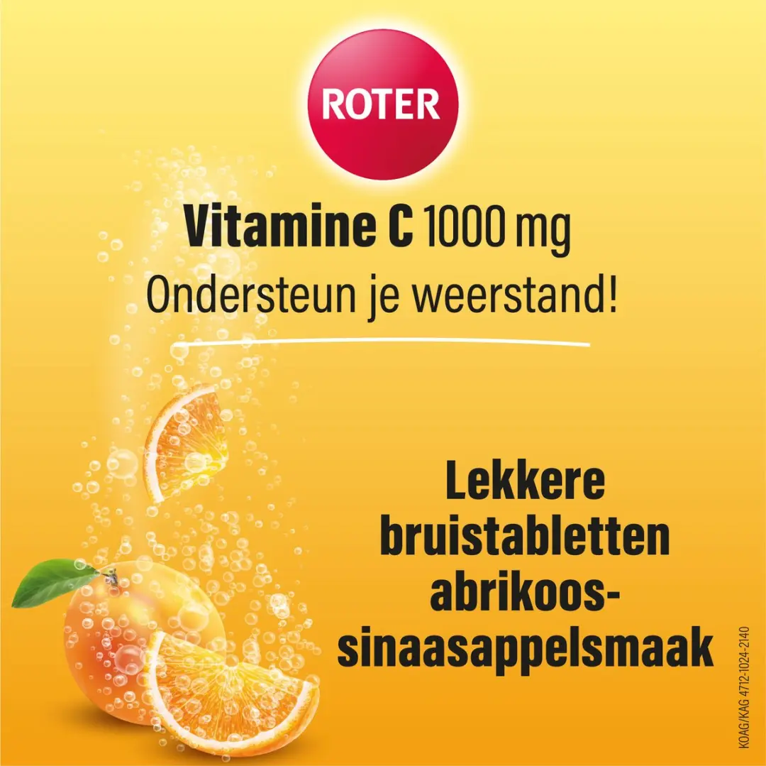 Roter Vitamine C 1000mg Bruistabletten - 40 Stuks - Abrikoos-Sinaasappel