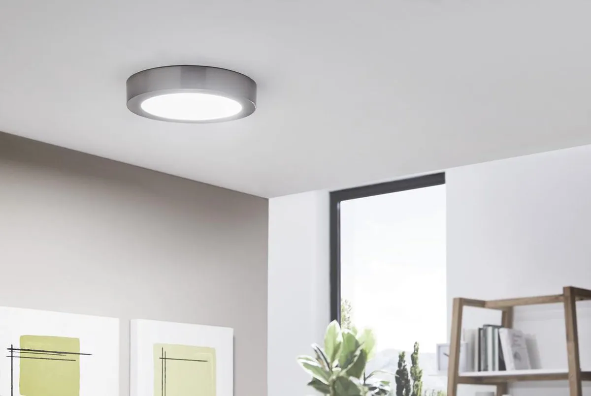 Eglo Fueva 1 Plafonlamp LED Ø225mm - Nikkel - 3000K