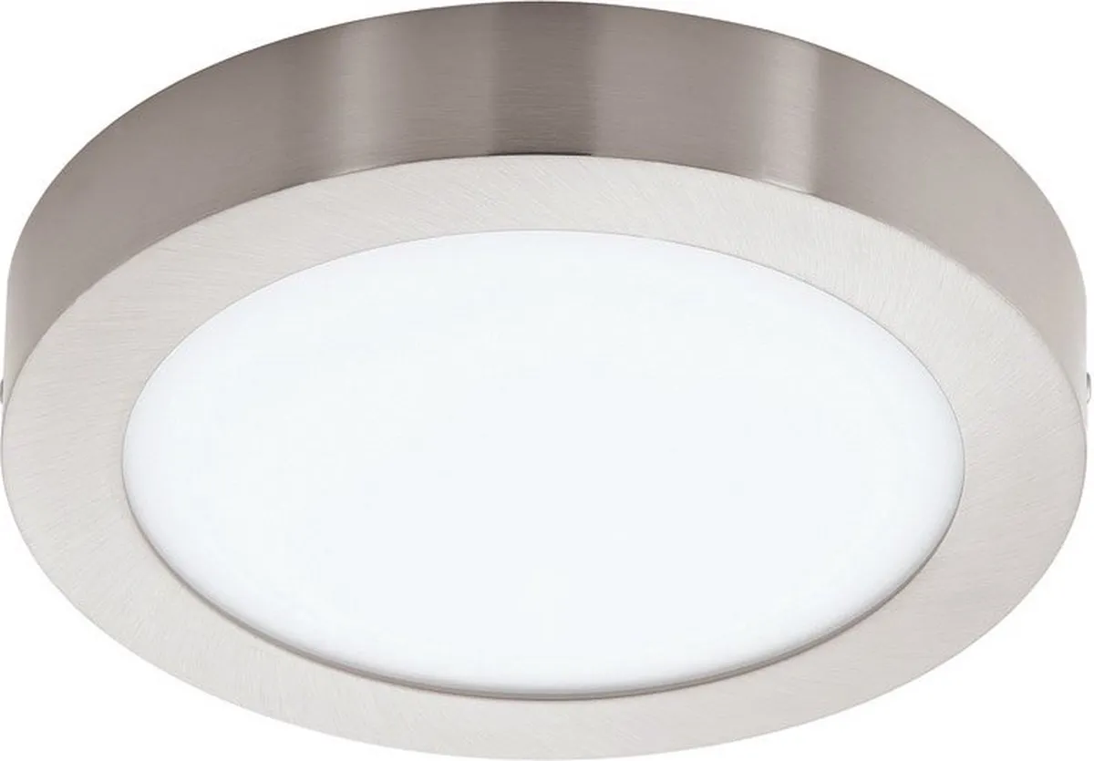 Eglo Fueva 1 Plafonlamp LED Ø225mm - Nikkel - 3000K - afbeelding 6 van 6