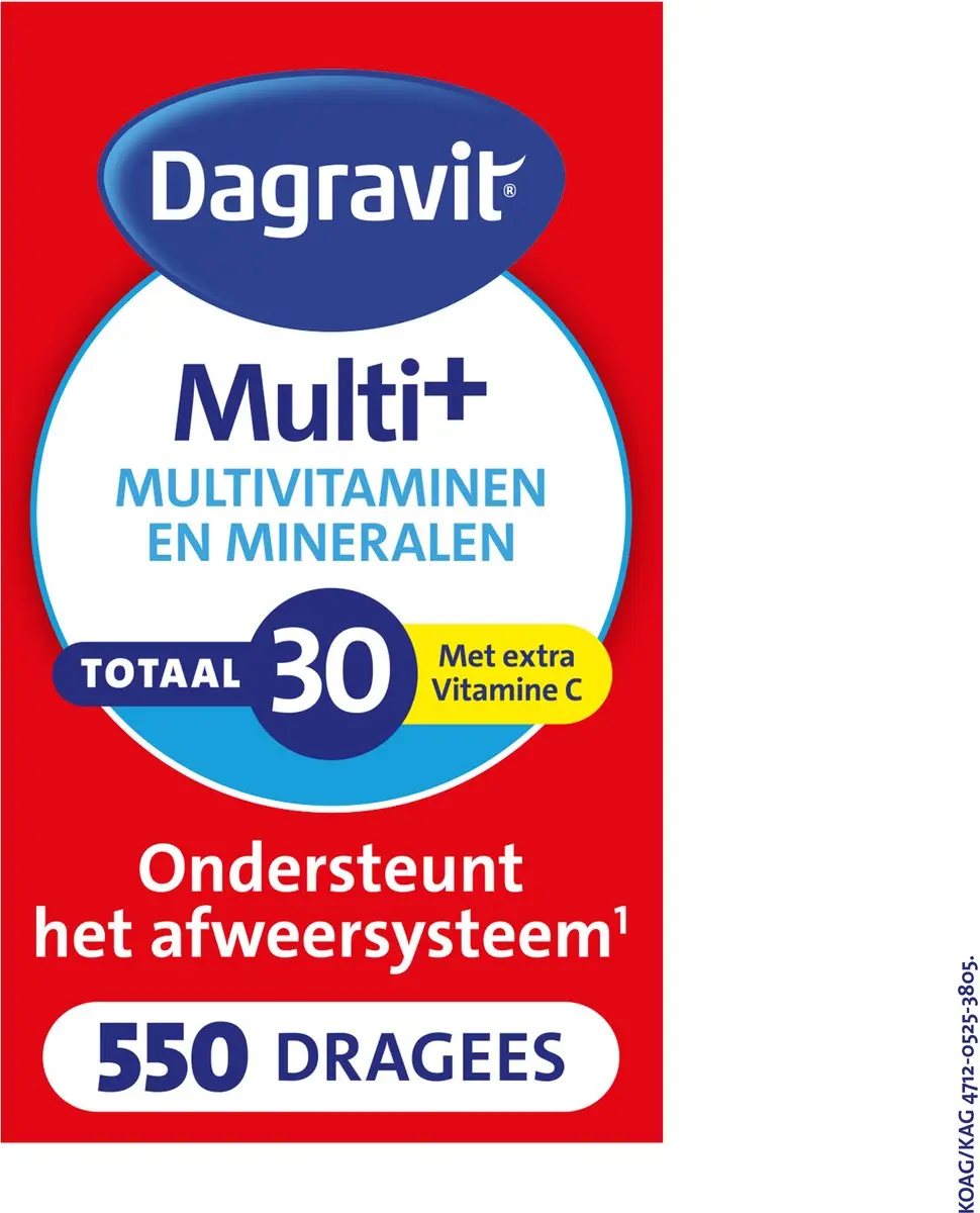 Dagravit Totaal 30 Multivitaminen 550 Dragees
