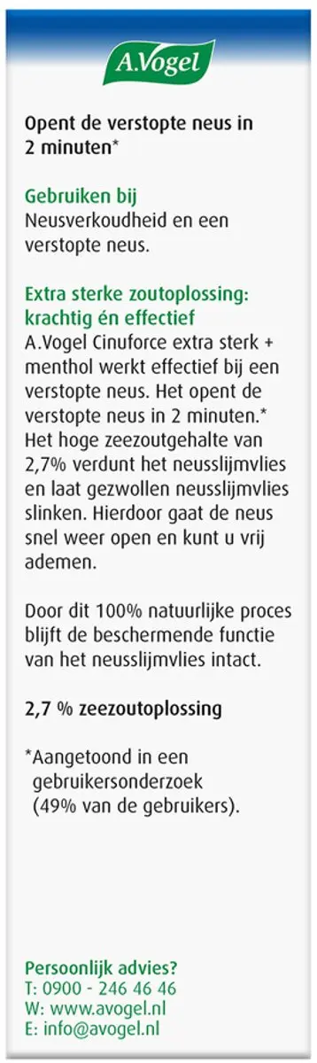 A.Vogel Cinuforce Neusspray Extra Sterk 20ml