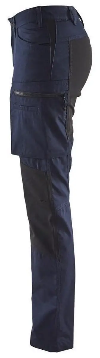 Blåkläder Dames Service Werkbroek Stretch 7159-1845 - 50 - Dark Navy/Zwart