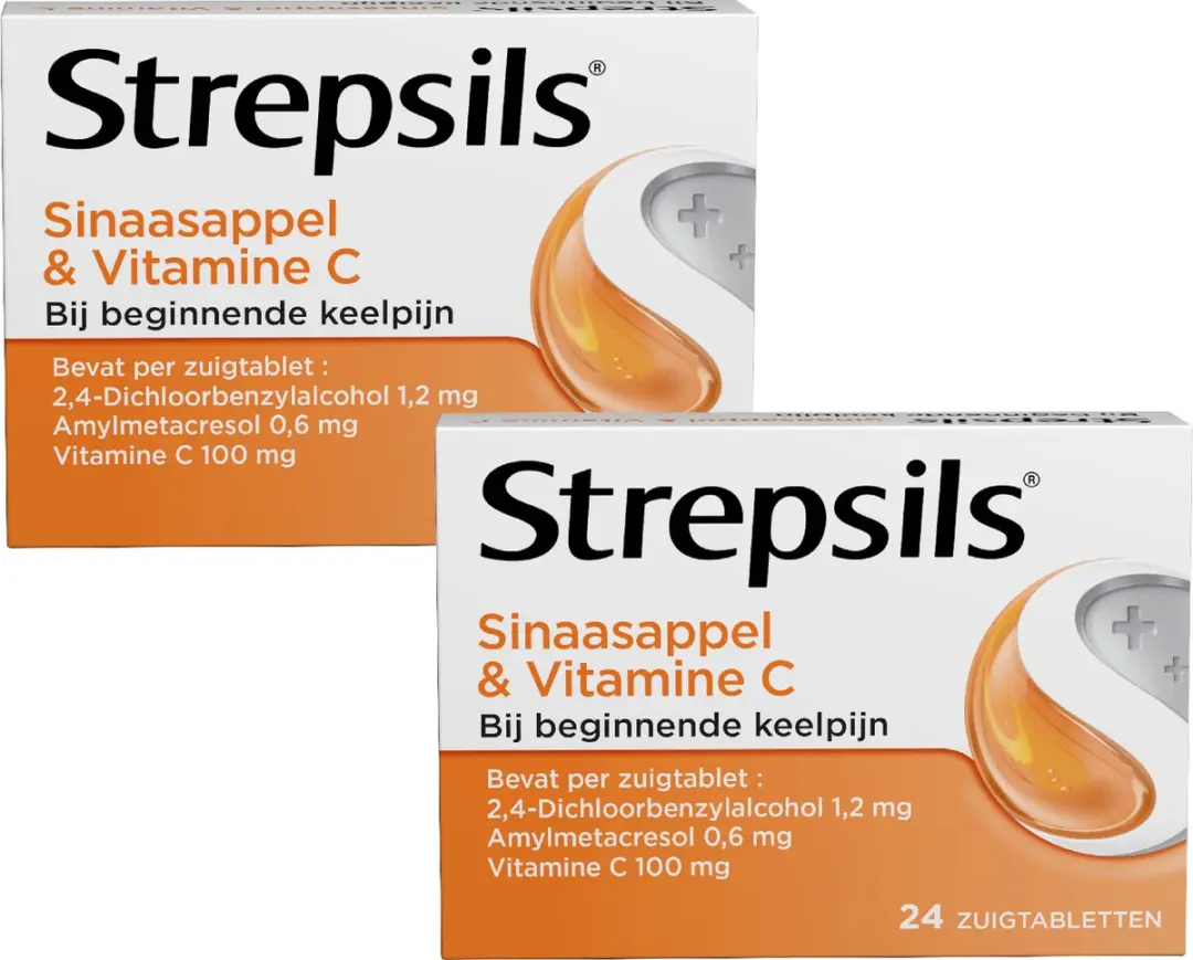 Strepsils Sinaasappel & Vitamine C Zuigtabletten