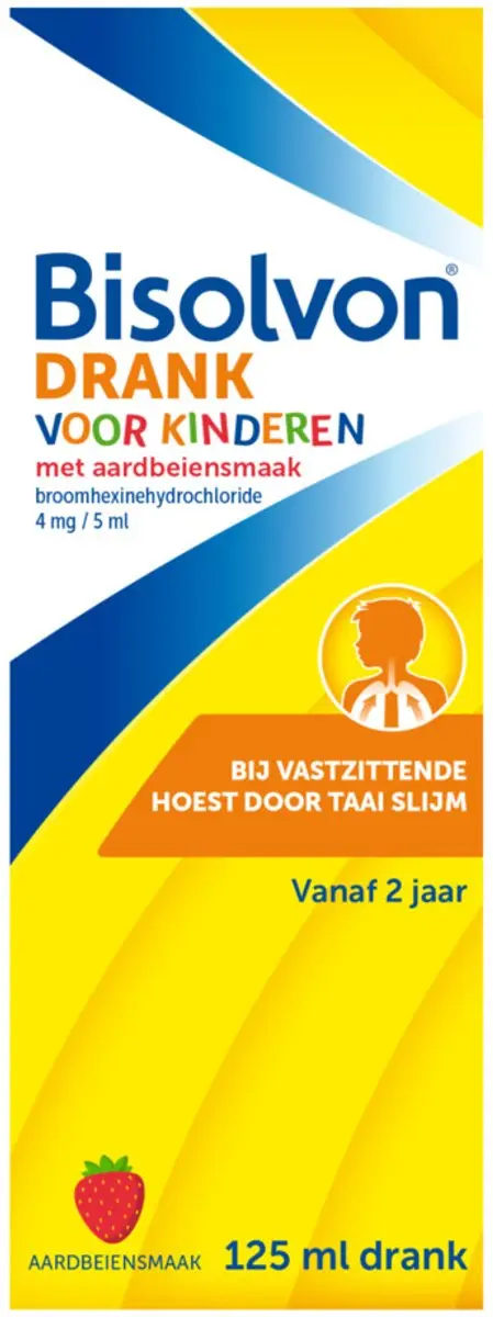 Bisolvon Drank Voor Kinderen Aardbeiensmaak - 3x125ml