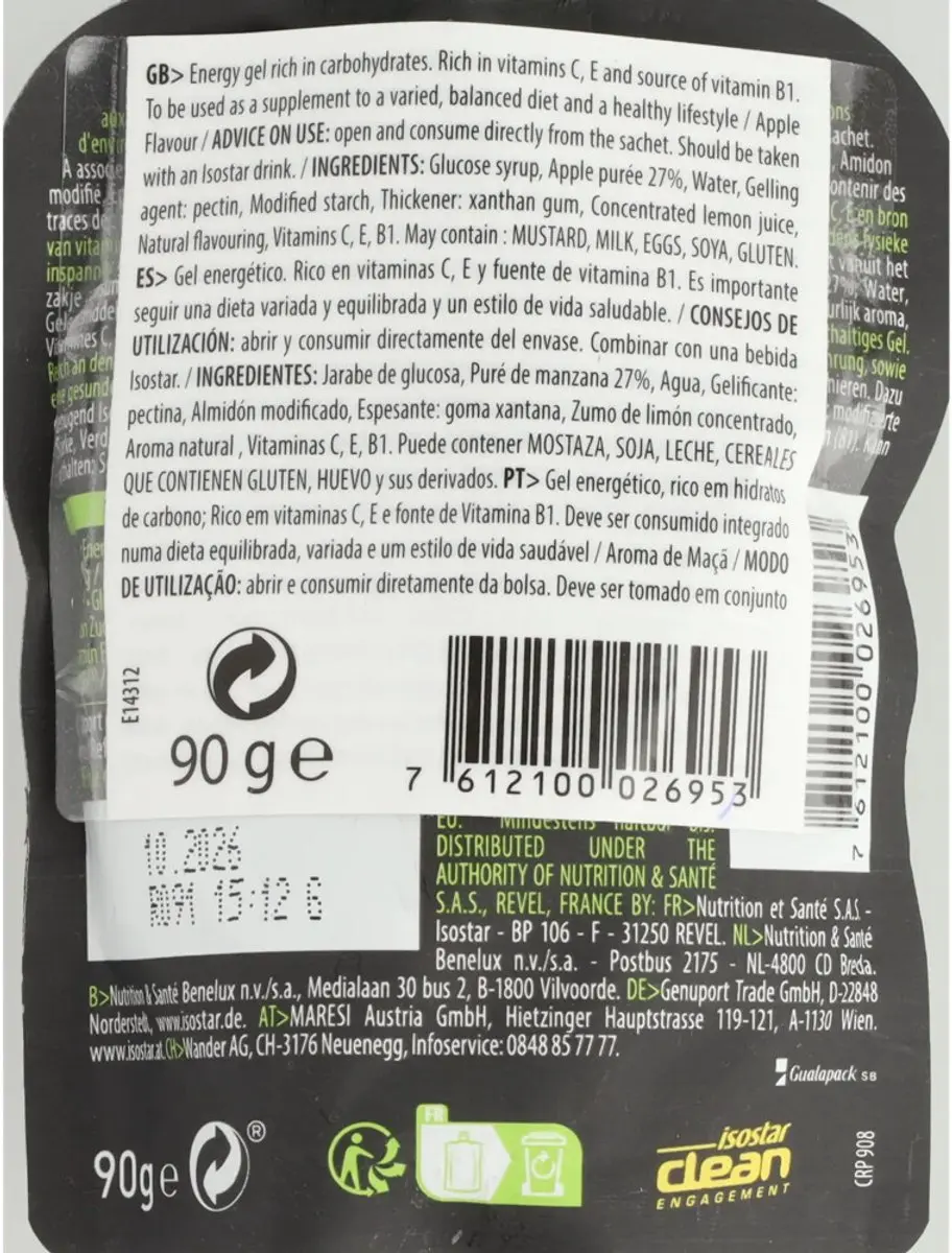 Isostar Energy Gel Appel