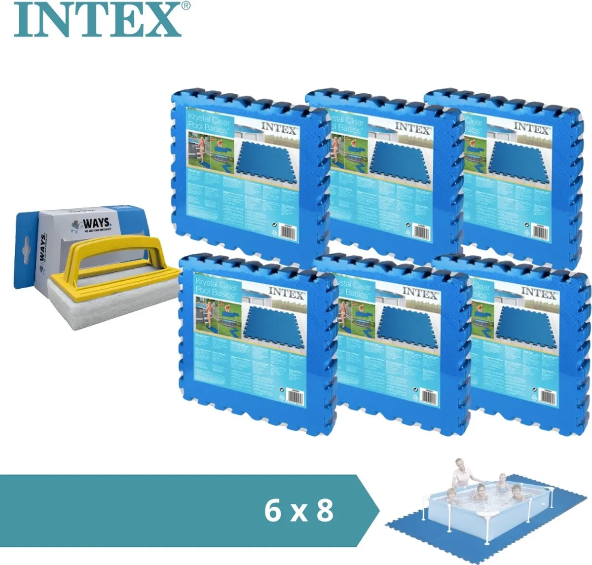 Intex 29081 Zwembadtegels Blauw