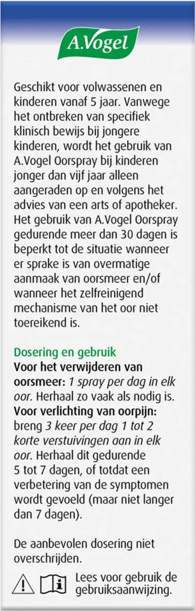 A.Vogel Oorspray Oorpijn 7ml