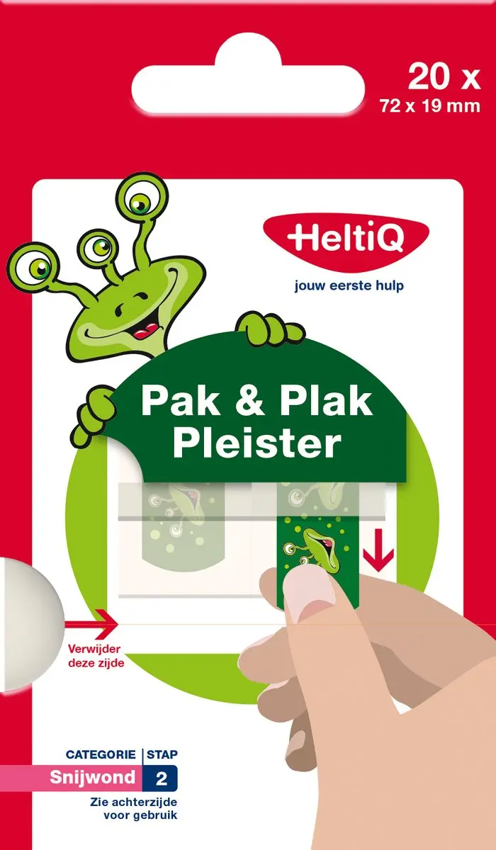 HeltiQ Pak & Plak Pleisters Groen - 20 Stuks