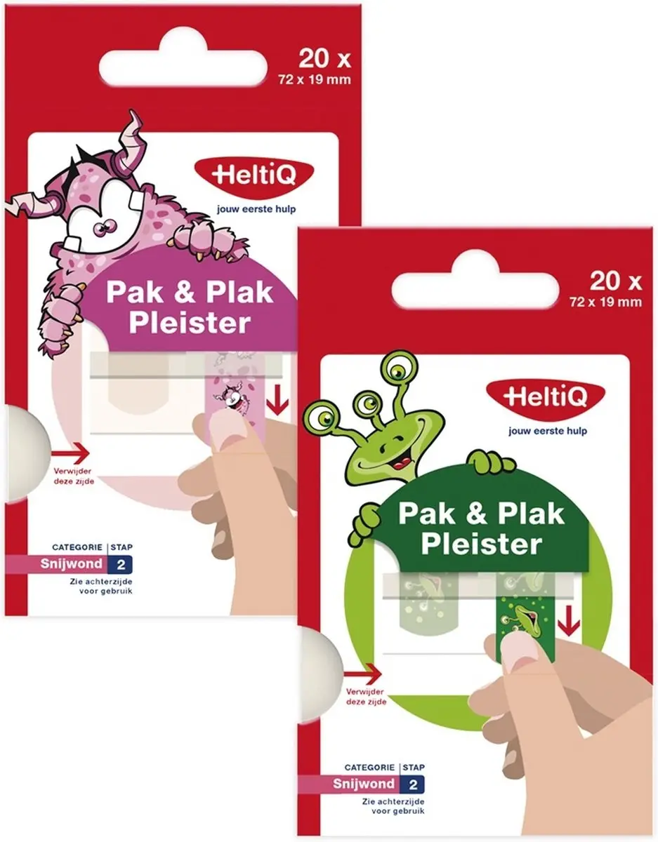 HeltiQ Pak & Plak Pleisters Groen - 20 Stuks
