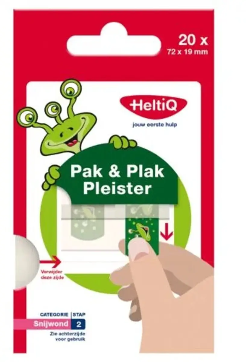 HeltiQ Pak & Plak Pleisters Groen - 20 Stuks