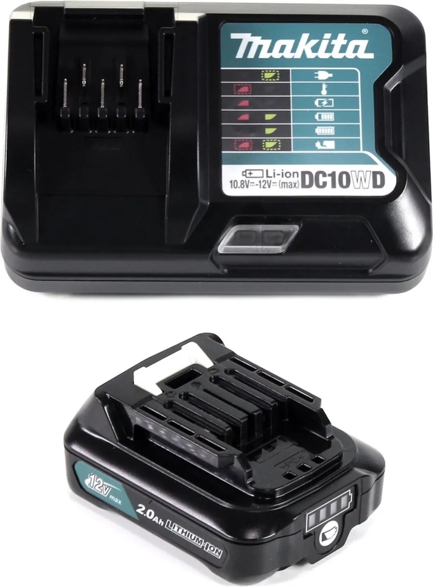 Makita Power Source Kit 12V BL1021B - 2.0Ah Accu + DC10WD Lader