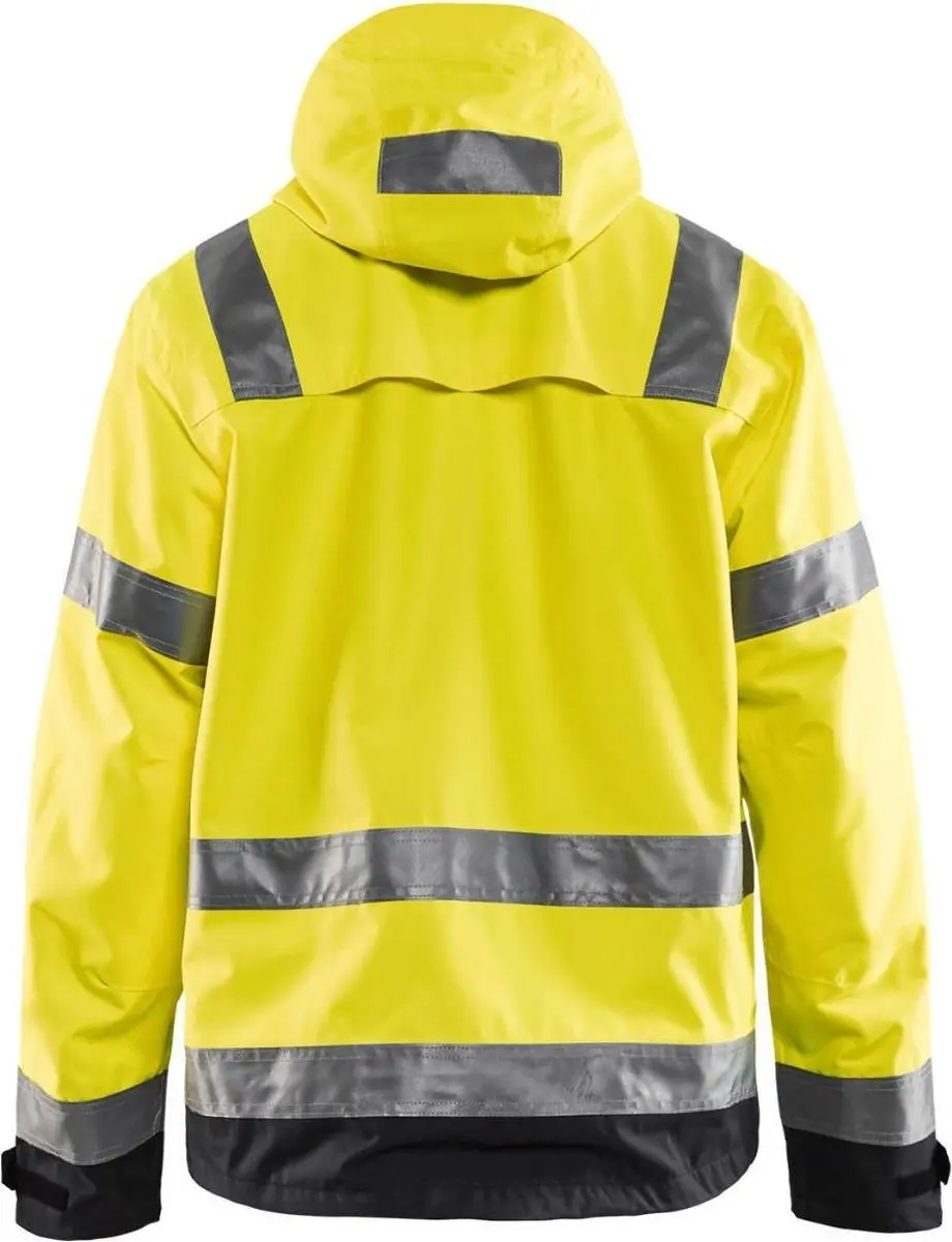 Blåkläder 4837-1977 Jack Ongevoerd High Vis - Geel/Marineblauw 5XL