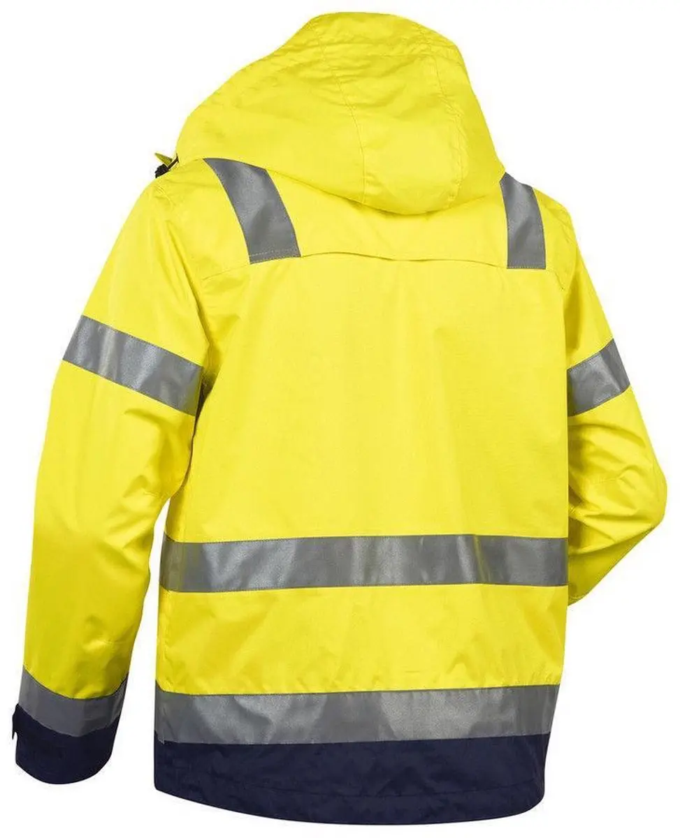 Blåkläder 4837-1977 Jack Ongevoerd High Vis - Geel/Marineblauw 5XL