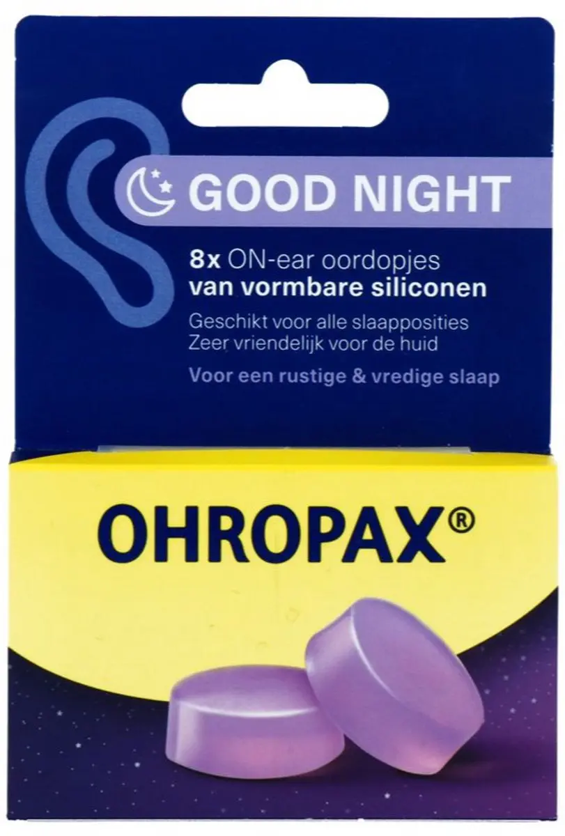 Ohropax Good Night Slaapoordoppen - 8 Stuks - Paars