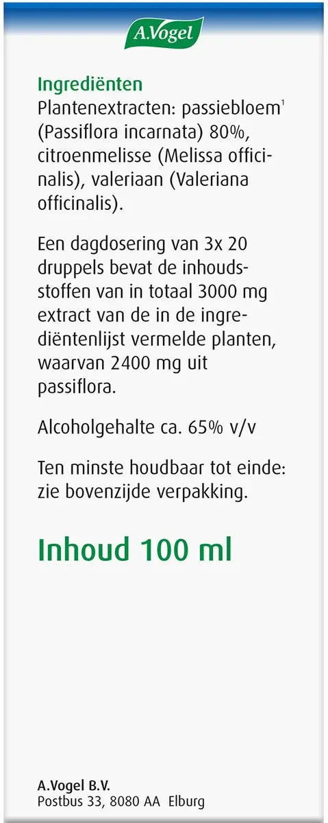 A.Vogel Passiflora Rustgevende Druppels 100ml