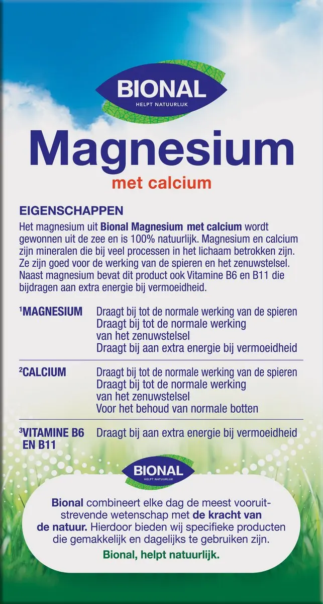 Bional Natuurlijk Zee Magnesium met Calcium 40 Capsules