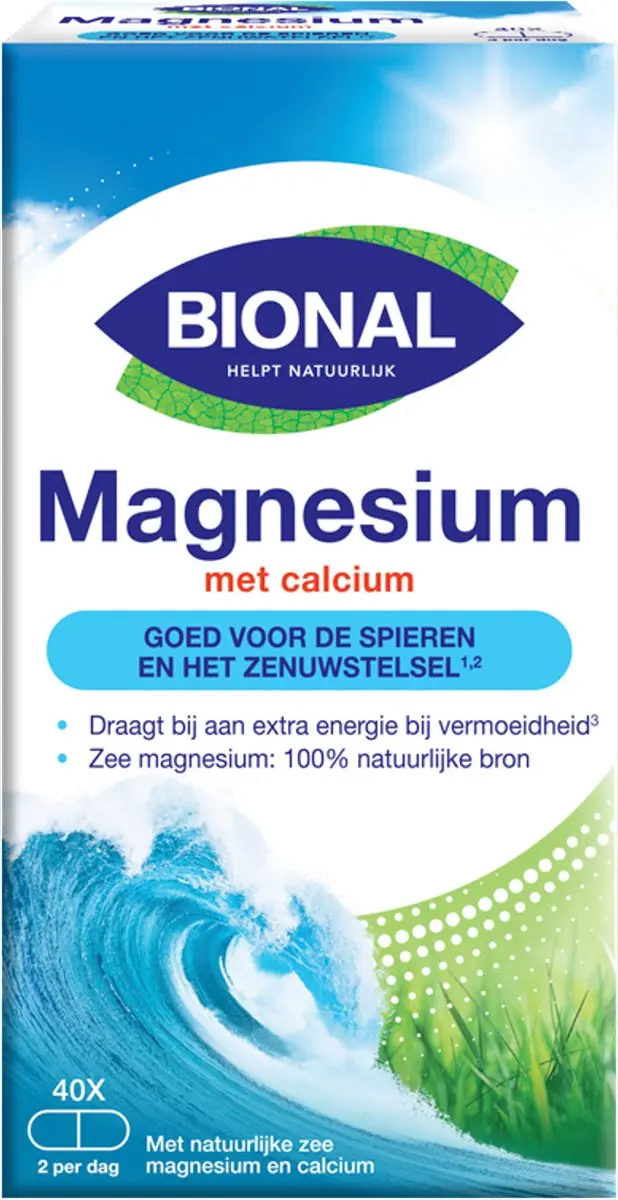 Bional Natuurlijk Zee Magnesium met Calcium 40 Capsules