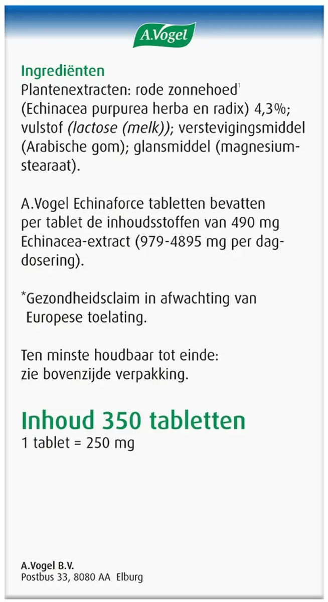 A.Vogel Echinaforce Tabletten 350 Stuks