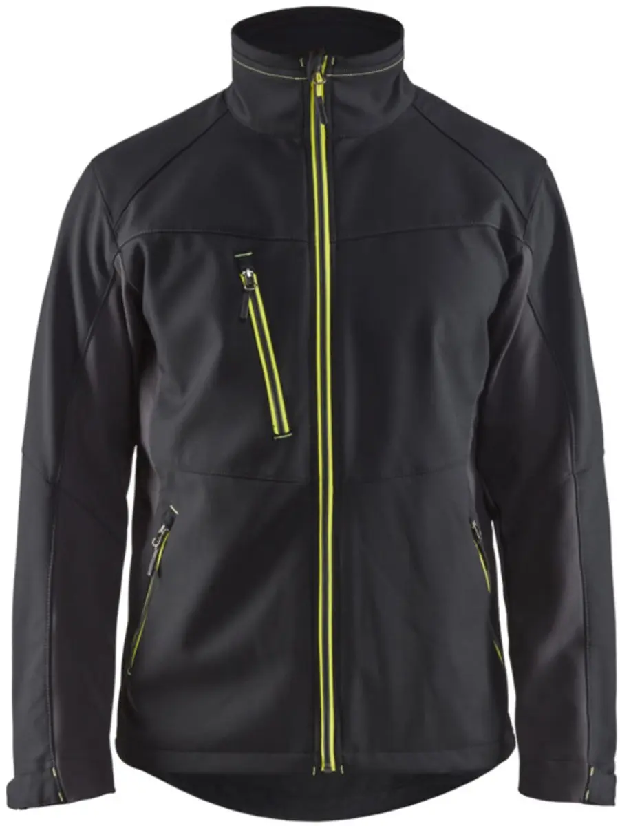 Blåkläder 4950 Softshell Werkjas - XXL - Zwart/Geel - afbeelding 6 van 6