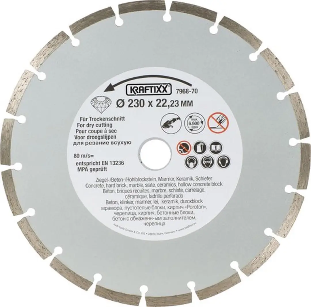 KWB KRAFTIXX Dia-doorslijpschijf 230x22mm - Metaal/Beton/Gips - afbeelding 6 van 6