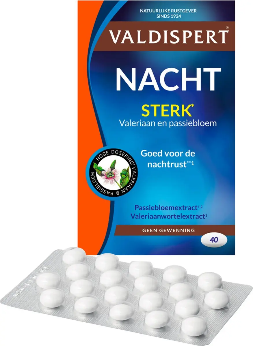 Valdispert Nacht Sterk 80g - 2x40 Tabletten