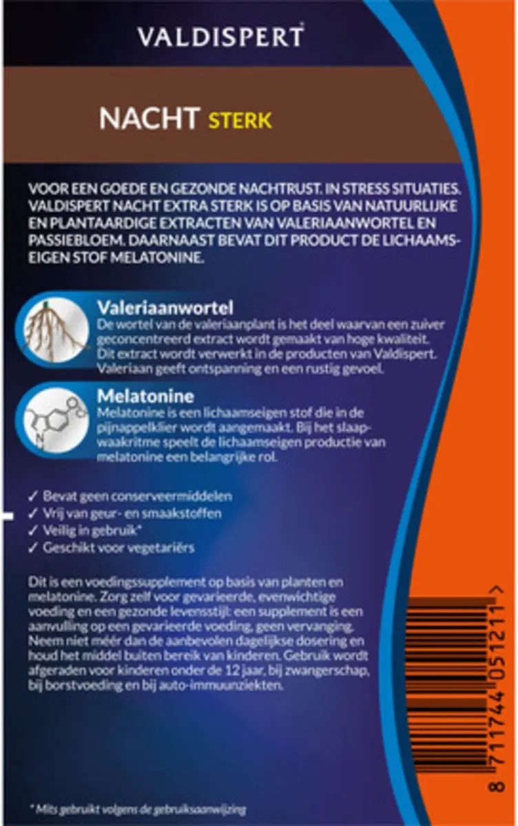Valdispert Nacht Sterk 80g - 2x40 Tabletten