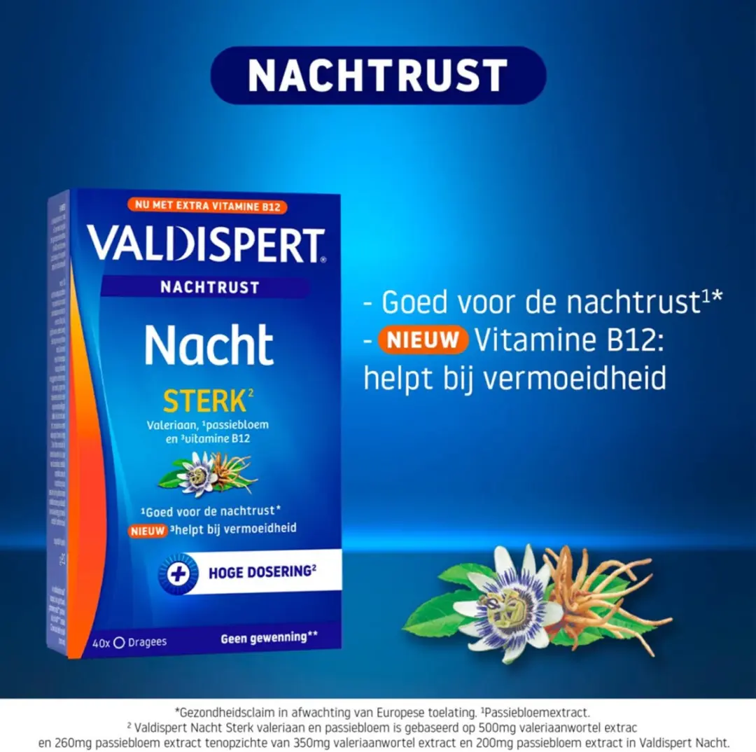 Valdispert Nacht Sterk 80g - 2x40 Tabletten