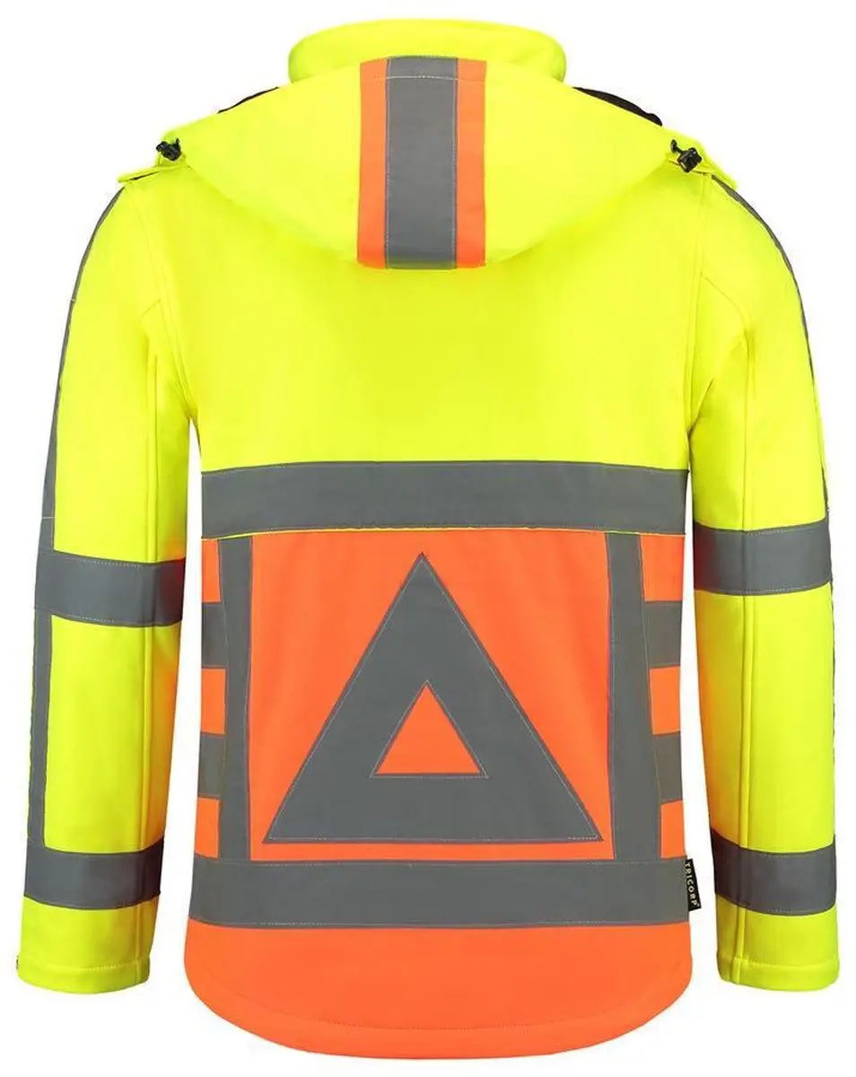 Tricorp Soft Shell Jack Verkeersregelaar 403002 - XS - Fluor Geel/ Oranje