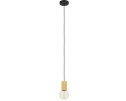 Eglo Pozueta 1 Hanglamp - Ø6,5cm - Zwart/Bruin