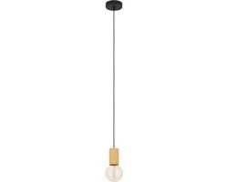 Eglo Pozueta 1 Hanglamp - Ø6,5cm - Zwart/Bruin
