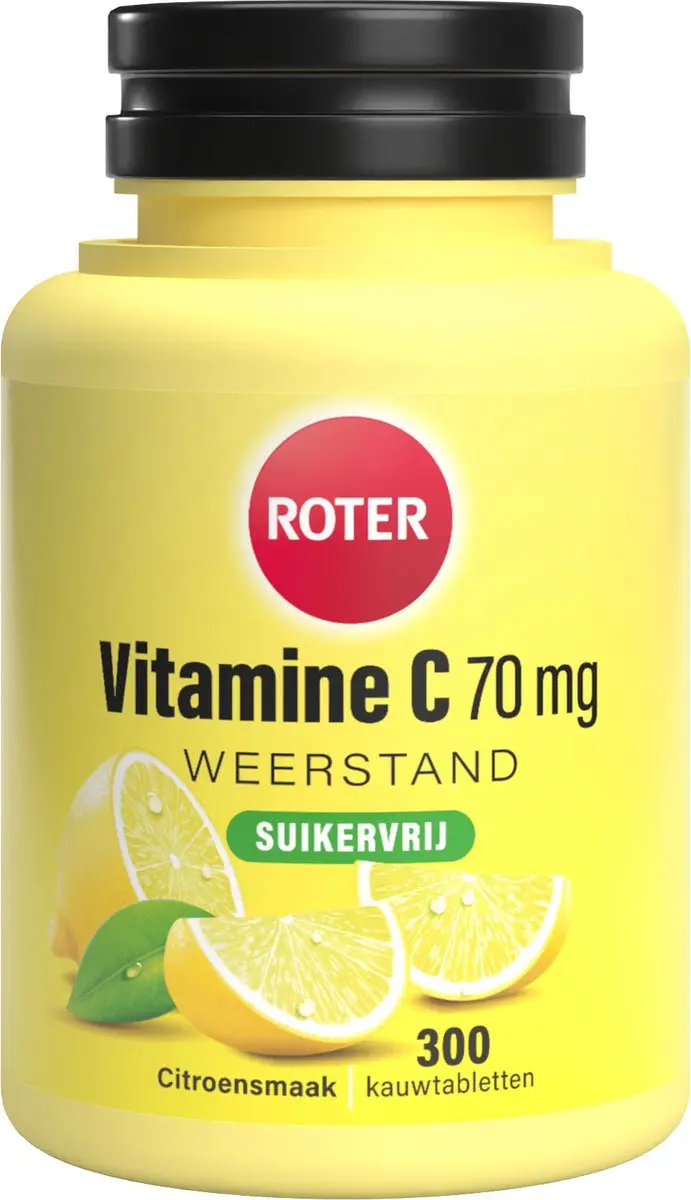 Roter Vitamine C 70mg Suikervrij Kauwtabletten 300 Stuks